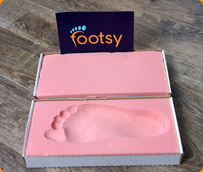 FOOTSY Custom Orthotic Mold Kit to Take Foot Inprint and Meaure Foot From Home